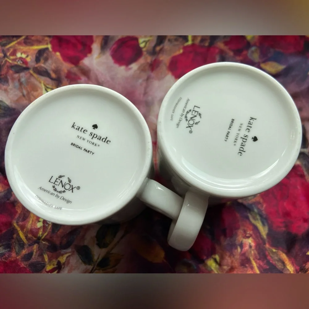 Kate Spade New York by Lenox Bridal Party Love You More Mugs 2 piece set, NWOB - Picture 3 of 5